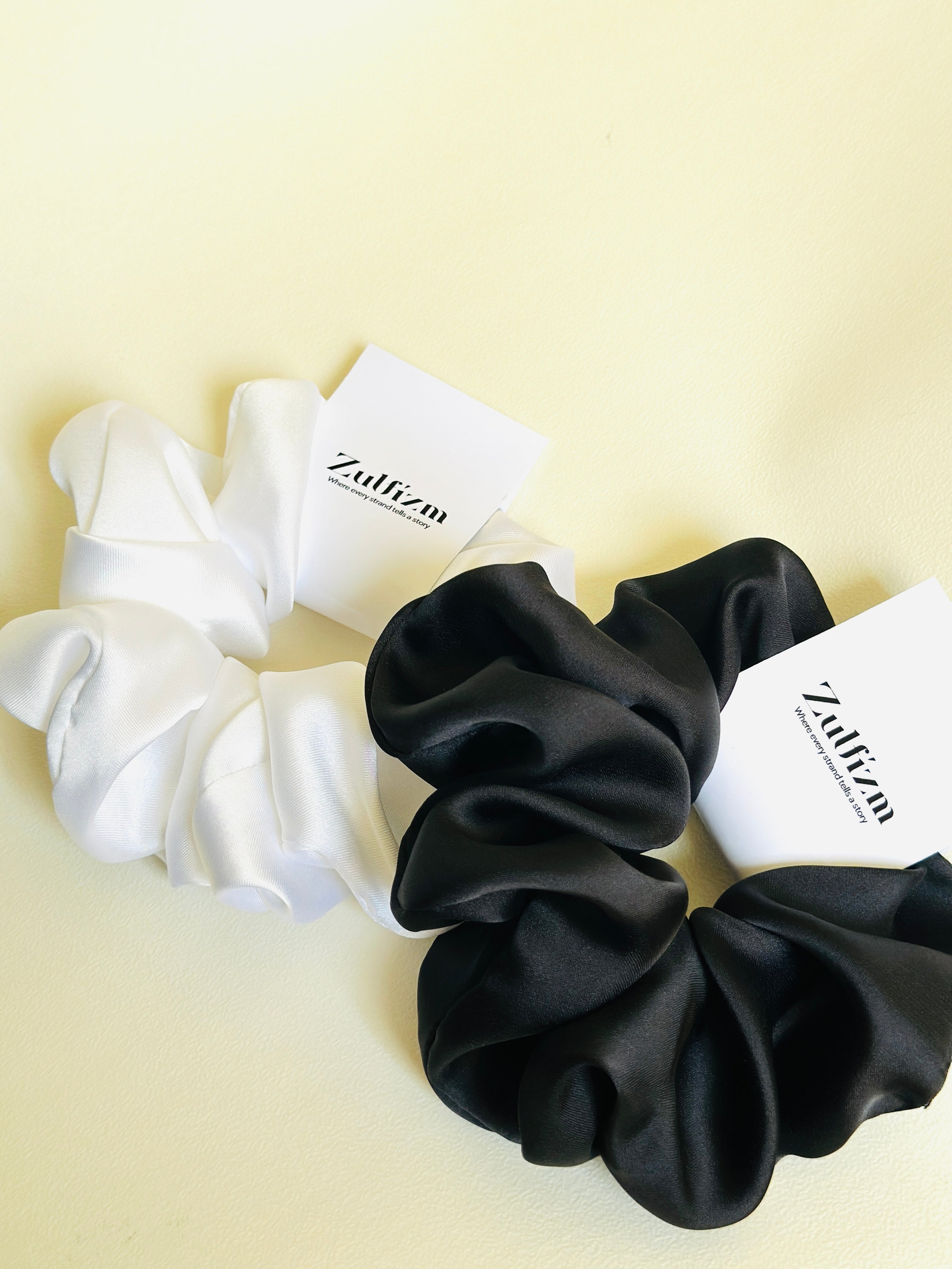 Zulfizm Premium Silk Scrunchies