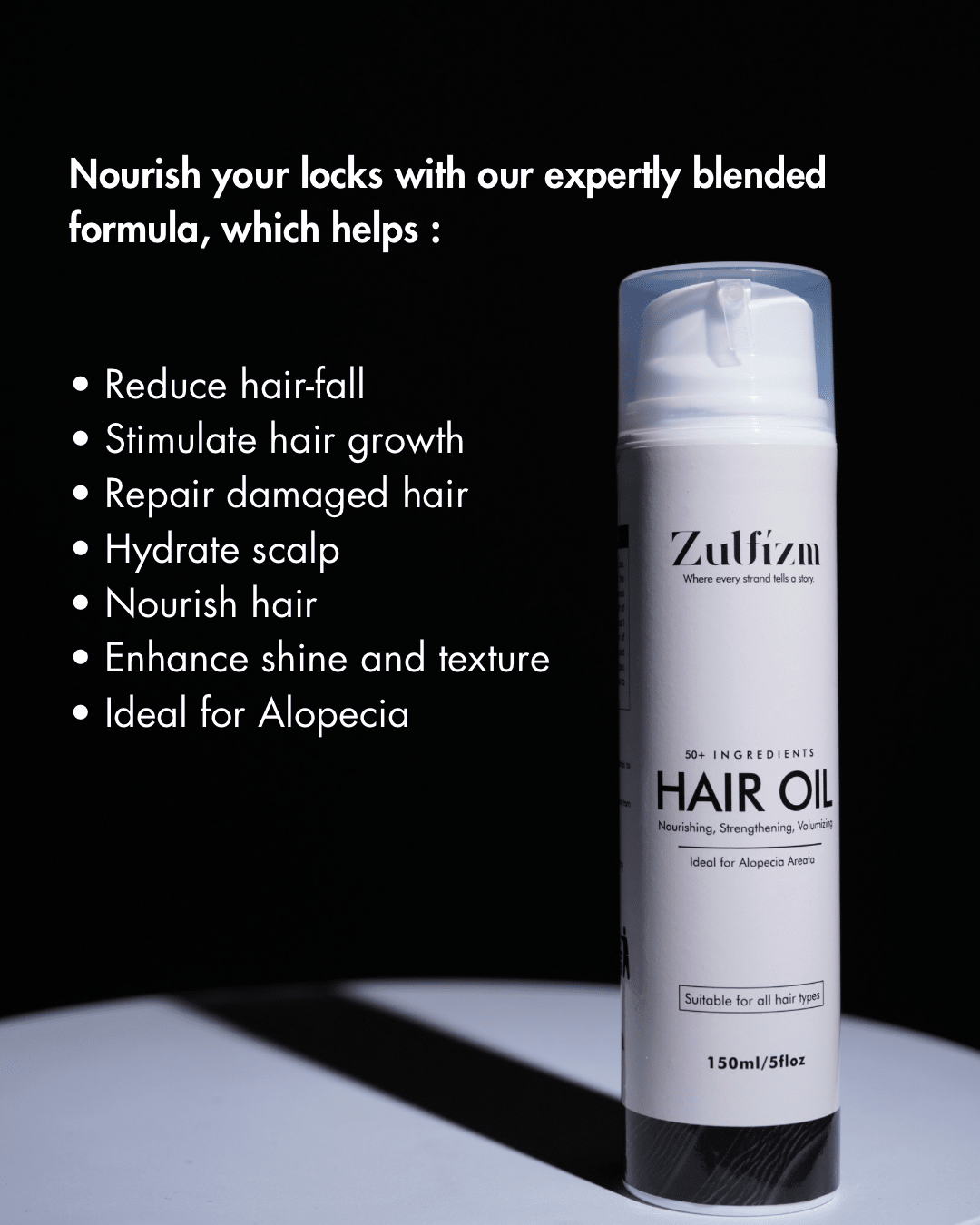 Hair Gloss & Zulfizm 50+ Ingredients Hair Oil - Zulfizm